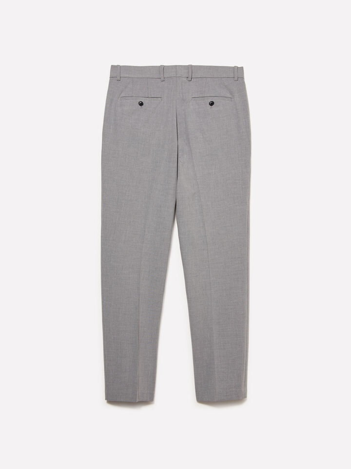 Light gray chinos - men's slim fit trousers - Gray | Sisley image number 2